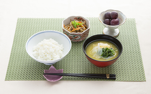 浦上そぼろで朝食から繊維たっぷり