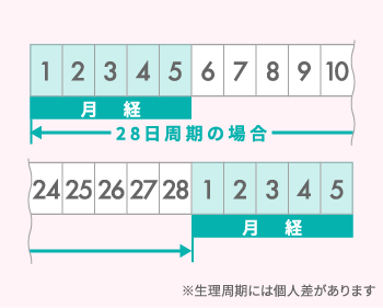 28日周期の場合